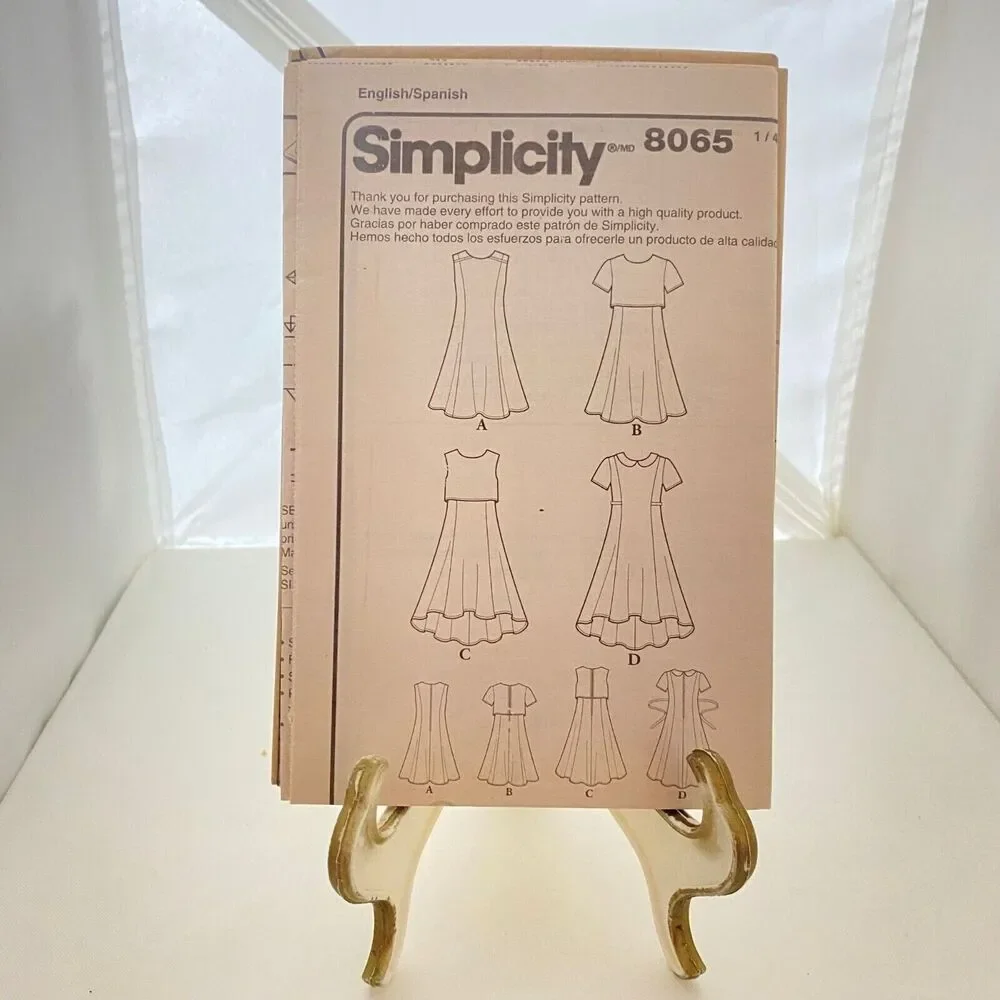 #8065 Simplicity Girls Dress Sewing Pattern